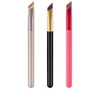 VINTORKY Set 3 Pennelli Trucco Sopracciglia Angolati Professionali, Manico Colorato, Resistenti e Pratici per Make Up Occhi e Sopracciglia, Adatti Uso Personale e Professionale