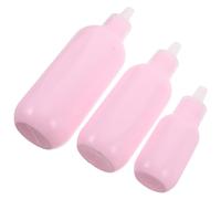 VINTORKY Set 3 Pezzi Bottiglie da Viaggio Rosa in Plastico per Dosare Shampoo e Bagnoschiuma, Contenitori Vuoti Pratici per Palestra e Viaggio