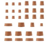 VINTORKY Set 30 Tappi in Sughero per Bottiglia di Vino, Accessori per Bar, Materiale Ecologico per Conservazione Gusto, Design Conico Dimensioni Multiple, Uso Domestico e Regalo