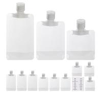VINTORKY Set Bottiglie da Viaggio Multiuso in Pel 30ml 50ml 100ml, Flaconi Ricaricabili per Lozioni, Shampoo, Bagnoschiuma e Detergente Viso, Etichette Adesive, per Viaggio e Trasferta