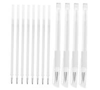 VINTORKY Set da 12 Pezzi Penne per Sopracciglia Ricamate Impermeabili Bianche 4 Penne e 8 Refill, Pennarelli a Punta Fine per Trucco Professionale, Strumenti Manuali per Mappatura