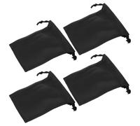 VINTORKY Set da 4 Borse per Microfono in Pu Chiusura a Coulisse, Custodia in Pelle Compatta per Trasporto e Protezione, per Viaggi, Colloqui e Accessori Audio