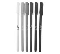 VINTORKY Set da 6 Penne Gel Nere per Studenti, Penne a Sfera Leggere e Resistenti per Scuola e Ufficio, Accessori per Scrittura Multiuso Inchiostro Resistente All’usura