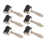 VINTORKY Set da 6 Rulli Brayer per Stampa e Pittura in Gomma e Plastica, Rullo Inchiostratore Portatile per Artigianato e Stampe, Strumento per Inchiostrare Blocchi e Superfici Intagliate,