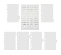 VINTORKY Set di Divisori Trasparenti in Pp per Raccoglitori a 6 Anelli, Pagine Indice Rimovibili per Quaderni A7, per Organizzare Appunti e Ricerca