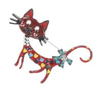 VINTORKY Spilla Accessorio Elegante e Giocoso in Lega di Zinco Donna Forma di Gatto come Regalo per Anniversario Funzione di Esaltare lo Stile Personale per Sciarpa e Gonna