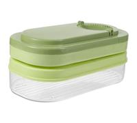 VINTORKY Stampo per Ravioli Manuale Verde in Plastica Rigida Design Ergonomico, Riutilizzabile e Facile da Usare, Scatola di Conservazione Integrata per Preparare Ravioli Fatti in Casa