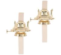 VINTORKY Stoppino di Ricambio in Ferro Color Oro, Design Semplice e Lavorazione Fine Set 2 Pezzi Risparmio Energetico Stili Multipli per Lampada a Cherosene per Lampade a Stili Multipli
