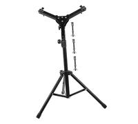 VINTORKY Supporto per Rullante Pieghevole in Lega Nera Tecnologia a Rivetto e Portata Potenziata, Gambe Regolabili e Ampio Spazio per Pratica Batteria