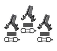 VINTORKY Supporto per Torcia Elettrica e Porta Targa Bici Set di 3 Pezzi in Materiale Resistente Staffa per Luce Anteriore Bici da Corsa Accessorio per attività Outdoor