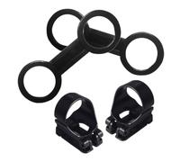 VINTORKY Supporto per Tubo da Snorkeling, Fibbia in Silicone Nero per Maschera da Immersione, Set 4 Pezzi Portatile per Attrezzatura Snorkeling