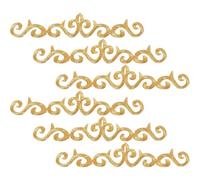 VINTORKY Toppe Termoadesive Ricamate Oro per Decorare e Abbellire Capi 10 Pezzi Patch Eleganti e Stile Raffinato per Abbigliamento e Borse