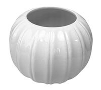 VINTORKY Vaso Decorativo Ceramica Bianca Forma Di Zucca Design Moderno Per Ufficio e Casa Per Composizioni Fiori e Decorazioni Centrotavola