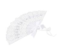 VINTORKY Ventaglio da Sposa Perle Accessorio per Matrimoni Ventaglio Danza Flessibile per Donne Decorazioni Romantiche e Speciale