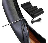 Vintree Coprivolante in Pelle Universale Microfibra da Cucire per Volante dell Auto Traspirante e Antiscivolo 38 cm Coprivolanti Fai da Te in Pelle Morbida Microfibra