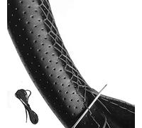 Vintree Coprivolante in Pelle Universale Microfibra da Cucire per Volante dell Auto Traspirante e Antiscivolo 38 cm Coprivolanti Fai da Te in Pelle Morbida Microfibra (Nero)