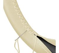 Vintree Coprivolante in Pelle Universale Microfibra da Cucire per Volante dell Auto Traspirante e Antiscivolo 38 cm Coprivolanti Fai da Te in Pelle Morbida Microfibra (Beige)