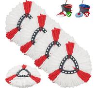 Vinuwu 5Pack testine di ricambio compatibili con Mocio Vileda Turbo Smart/O Cedar Mops - Ricariche in microfibra per sistema a 1 serbatoio, lavabili in lavatrice, facili da sostituire, pulizia