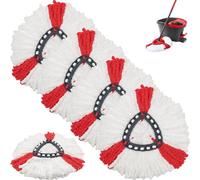 Vinuwu 5Pack testine di ricambio compatibili con Mocio Vileda Turbo Smart/O Cedar Mops - Ricariche in microfibra per sistema a 1 serbatoio, lavabili in lavatrice, facili da sostituire, pulizia