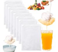 Vinuwu Confezione da 8 sacchetti per latte di noci, 20,3 x 30,5 cm, panni in nylon per alimenti, per scolare, garza a maglia fine per scolare, panni in mussola per cucinare, sacchetti riutilizzabili