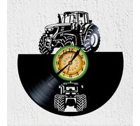 VINY WOODY Orologio a disco in vinile Silhouette del trattore,macchine agricole degli Stati Uniti
