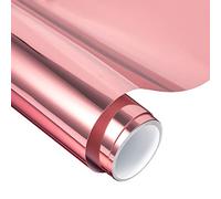 VINYL FROG Rotolo di vinile adesivo cromato a specchio oro rosa - enorme adesivo lucido permanente oro rosa, 30,5 x 155 cm, funziona con tutti i cutter