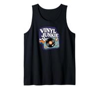 Vinyl Junkie Retro Turntable Record Collector Music Lover Canotta