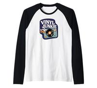 Vinyl Junkie Retro Turntable Record Collector Music Lover Maglia con Maniche Raglan