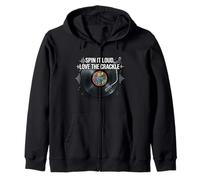 Vinyl Record Collector Spin It Loud Love The Crackle Felpa con Cappuccio