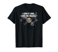 Vinyl Record Collector Spin It Loud Love The Crackle Maglietta