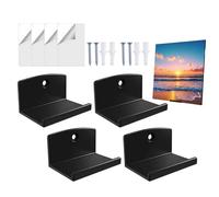 Vinyl Record Display Rack - 2,5 x 1,69 x 1,38 Inches Record Display Shelf | 4 Piece Acrylic Stand Records Shelf Wall Mount for Living Room Bedroom Album Collectibles Picture Comic Book Kids Bookshelf