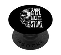 Vinyl Records LP Collector Be At A Record Store Musica Skull PopSockets PopGrip Adesivo