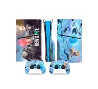 Vinyl skin suitable for PS5 Slim Disk Edition, console and controller skin suitable,PS5 SILM Cool Sticker,PS5 SILM decoration - New State