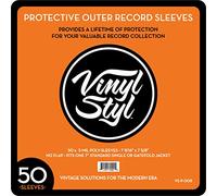 Vinyl Styl® 7 Inch Outer Record Sleeves - Open Top - 50 Count (Clear)