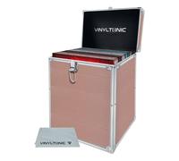 Vinyl Tonic Valigetta portaoggetti in vinile con panno, 17,8 cm o 30,5 cm, 3 colori a scelta, Oro rosa 30,5 cm, 12 tum, Valigetta