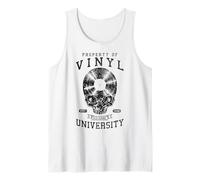 Vinyl University Old School Record Collector Gothic Skull Canotta