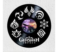 VinyWoody Orologio da parete a disco in vinile Genshin Impact decorazione reg...