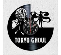 VinyWoody Orologio da parete a disco in vinile silhouette Ken Kaneki anime de...
