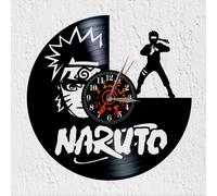 VinyWoody Orologio da parete a disco in vinile silhouette ninja anime decoraz...