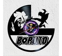 VinyWoody Orologio da parete a disco in vinile silhouette ninja anime decoraz...