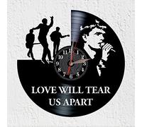 Vinywoody - Orologio da parete in vinile, motivo: Ian Curtis Rock Post-Punk 80s