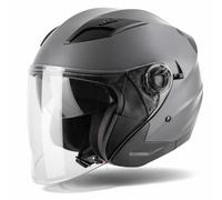 VINZ Calobra Casco Jet Doppia Visiera | Casco Scooter / Moto Donna E Uomo | Certificato ECE 22.06 | nelle taglie dalla XS-XXL - Titanio