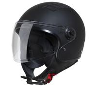 VINZ Como Casco Jet con Visiera ECE 22.06 Certificato | Per scooter, moto e Vespa | Uomo E Donna | nelle taglie dalla XS-XL| Disponibile in quattro colori - Nero opaco