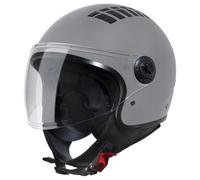 VINZ Como Casco Jet con Visiera ECE 22.06 Certificato | Per scooter, moto e Vespa | Uomo E Donna | nelle taglie dalla XS-XL| Disponibile in quattro colori - Titanio