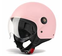 VINZ Duoro Casco Scooter / Moto Donna E Uomo | nelle taglie dalla XS-XXL | Jet con Visiera | Certificato ECE 22.06 | Disponibile in diversi colori - Rosa opaco