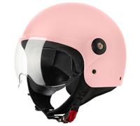 VINZ Duoro Casco Scooter / Moto Donna E Uomo | nelle taglie dalla XS-XXL | Jet con Visiera | Certificato ECE 22.06 | Disponibile in diversi colori - Rosa opaco