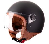 VINZ Duoro Elite Casco Scooter / Moto Donna E Uomo | nelle taglie dalla XS-XXL | Jet con Visiera | Certificato ECE 22.06 | Disponibile in diversi colori - Nero opaco