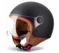 VINZ Duoro Elite Casco Scooter / Moto Donna E Uomo | nelle taglie dalla XS-XXL | Jet con Visiera | Certificato ECE 22.06 | Disponibile in diversi colori - Nero opaco