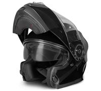 VINZ Santos Casco Modulare Moto & Scooter | Con Doppia Visiera | Certificato ECE 22.06 & PINLOCK preparato | Integrale Donna E Uomo | nelle taglie dalla XS-XXL - Nero