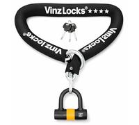 VINZ Trivor Antifurto Moto ø11mm | Catena con Lucchetto | Acciaio Temperato | Con Tre Chiavi | Antifurto Versatile per Moto o Scooter | Disponibile in diverse misure - 120 cm